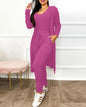 Jumpsuit & Coat Set Autumn Women Drawstring Pocket Pants Sets One