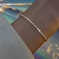 6pcs 925 Sterling Silver Rhinestone Bracelets for Women Girls Luxury