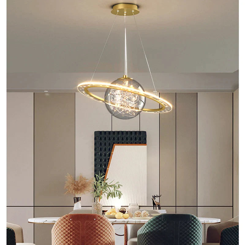 DecorBites™ LED Acrylic Planet Pendant Light: Children Room Star Chandeliers for Living Room Bedroom