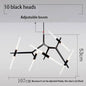 DecorBites™ LED Chandelier: Modern Gold Black Ceiling Pendant for Kitchen Dining Living Bedroom