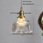DecorBites™ Glass LED Pendant Lamp Walnut Wood Copper Switch Nordic Hanging Light