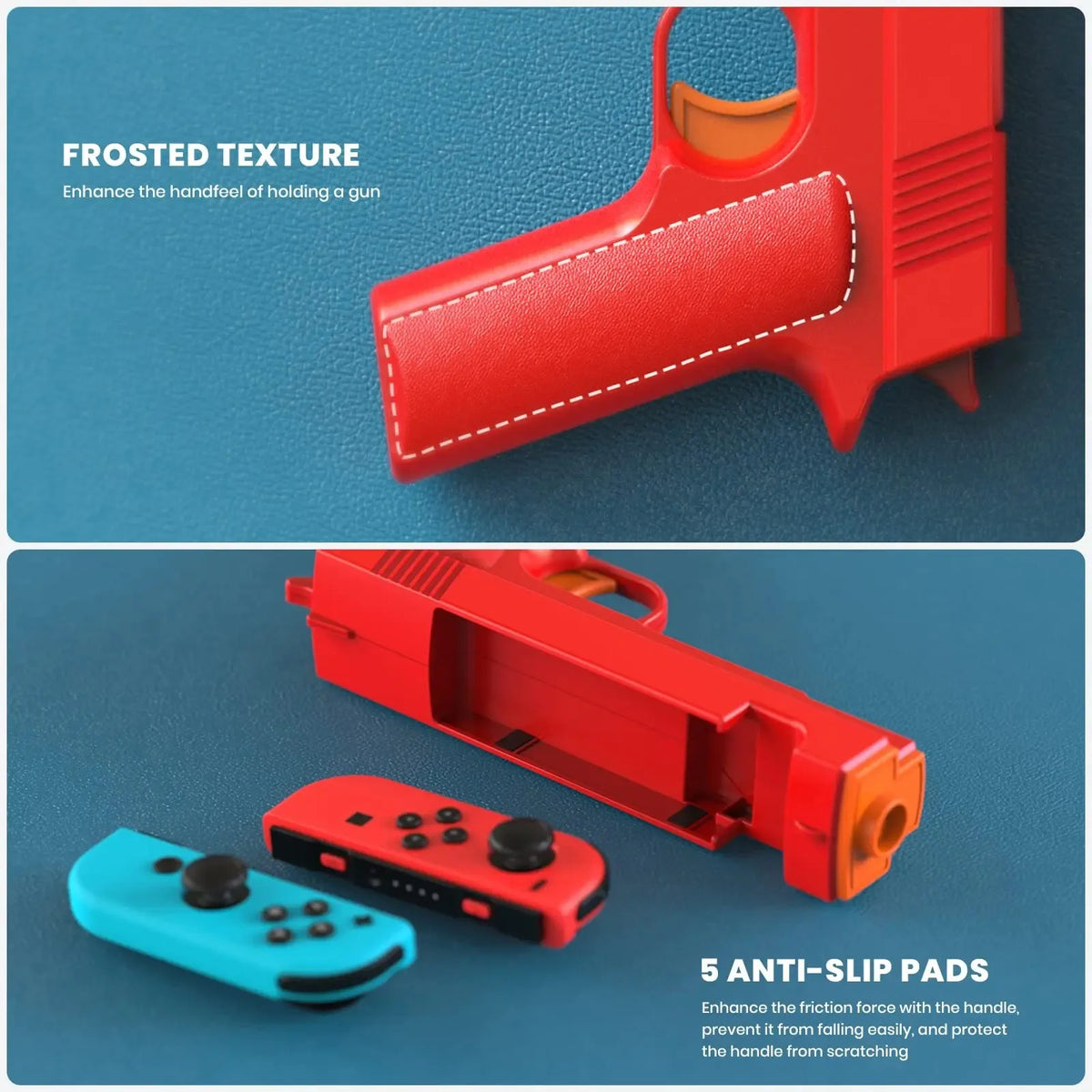 New For NS Switch Small Handle Shooting Game Gun Stock Grip Switch OLED Left and Right Controller Gun Stock Handle 2 Packs