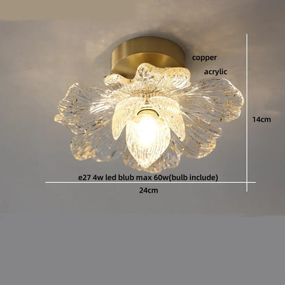 DecorBites™ Glass LED Ceiling Lamp Iron Base Nordic Modern Simple Design