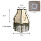 DecorBites™ Japanese Camellia Flower Jacquard Bell Lamp Shade with Tassels