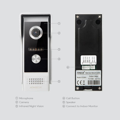 Tuya Smart APP WIFI HD 10” Video Doorphone Entry Intercom System 4 Wire IP65 1080P Doorbell Camera Recording Snapshot