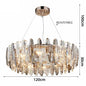 DecorBites™ LED Leaf Chandelier: Modern Living Room Decor Lighting for Duplex Rotating Stairs