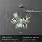 DecorBites™ Luxe Copper Leaf LED Ceiling Chandelier for Home, Bedroom, and Dining Room