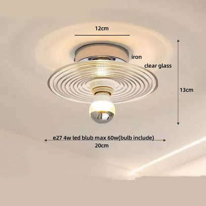 DecorBites™ Glass LED Ceiling Lamp Iron Base Nordic Modern Simple Design