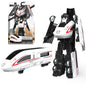 BKK Alloy Deformation Robot Train Engineering Vehicle Dinosaur Green Leather Train Toy