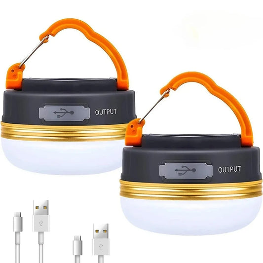 High Power Camping Lantern Tents Lamp USB Rechargeable Portable Camping Lights Outdoor Hiking Night Hanging Lamp