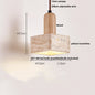 DecorBites™ LED Knob Switch Pendant Lamp Yellow Travertine Copper Wabi Sabi Hanging Lights