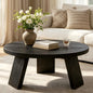 33.5 Inch Round Coffee Table for Living Room, Modern Center Table with
