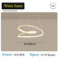 DecorBites™ Kepler Round LED Chandelier for Living Room Decor White Pendant Lamp