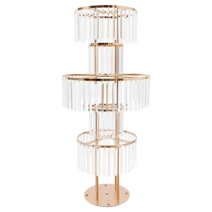 5 Tiers Gold/silver Wedding Centerpieces Flower Stand Vase Centerpiece