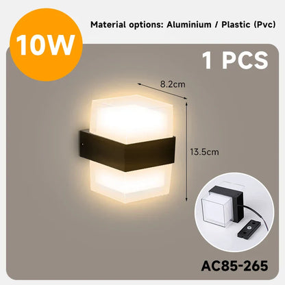 DecorBites™ LED Facade Wall Light for Home and Garden Decor, Waterproof Stair Luminaire