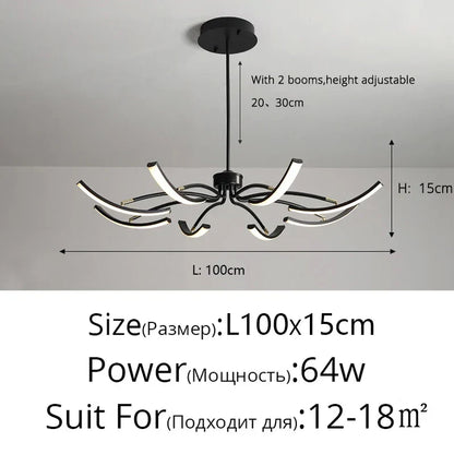 DecorBites™ LED Chandeliers for Modern Living Room Bedroom Study Kitchen Lighting