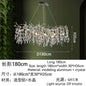 DecorBites™ Golden Crystal Tree Ceiling Chandelier, Luxury Aluminum Art Fixture