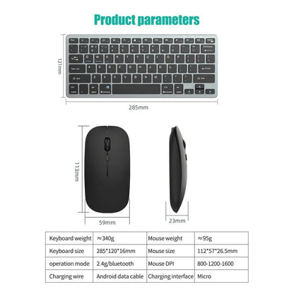 2.4G Wireless Keyboard Mouse Set Bluetooth 5.0 Keyboard Mouse Combo 3 modes Mini Keyboard Mouse For Laptop PC Accessories