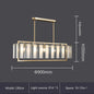 DecorBites™ Glass Restaurant Chandelier: Modern Luxury Led Lighting Fixture for Living Room Home Decor