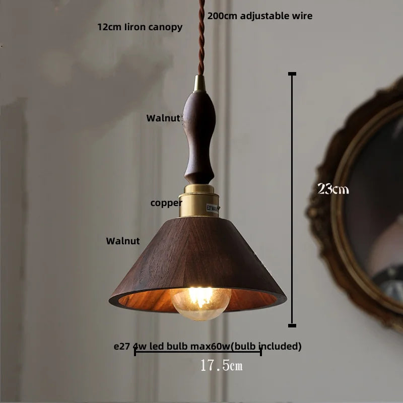 DecorBites™ Glass LED Pendant Lamp Copper Socket for Dining Living Room Decor