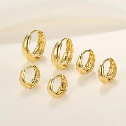 6pcs/set Stainless Steel Crystal Zirconia Hoop Earring for Women Metal