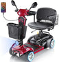 4-Wheel Electric Scooter with Dual Baskets, 350W Motor, Rotating Seat, USB Port,300Lbs, Customized