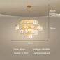 DecorBites™ Golden Crystal Chandelier Pendant Light for Luxurious Living Room, Dining Room, Bedroom