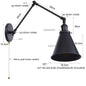 DecorBites™ LED Long Arm Wall Lamp with Pull Chain Switch for Home Hotel Bathroom