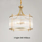 DecorBites™ Golden Copper Glass Chandelier LED Ceiling Pendant Light