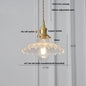 DecorBites™ Glass LED Pendant Lamp Walnut Wood Copper Switch Nordic Hanging Light