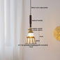 DecorBites™ Green Glass LED Pendent Lamps, Walnut Copper Modern Hanging Light Fixtures