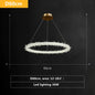DecorBites™ Luxe Crystal Circle LED Pendant Light - Dimmable Art Deco Style