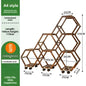 Solid Wood Plant Stand Outdoor for Multiple Plants Carbonized Wood Flower Pot Holder Heavy Duty Load Balcony Garden Home Decor