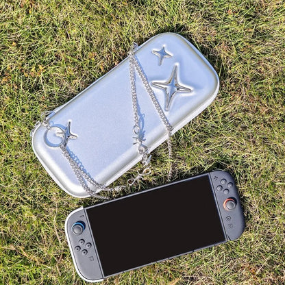 New Portable Carrying Case for Switch 2 Retro Silver Game Console Storage Bag Eva Hard Handbag Travel Bag Gaming Accessories