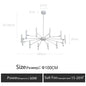 DecorBites™ LED Ceiling Chandelier: Minimalist Nordic Home Lighting for Living Room, Bedroom, Dining Area