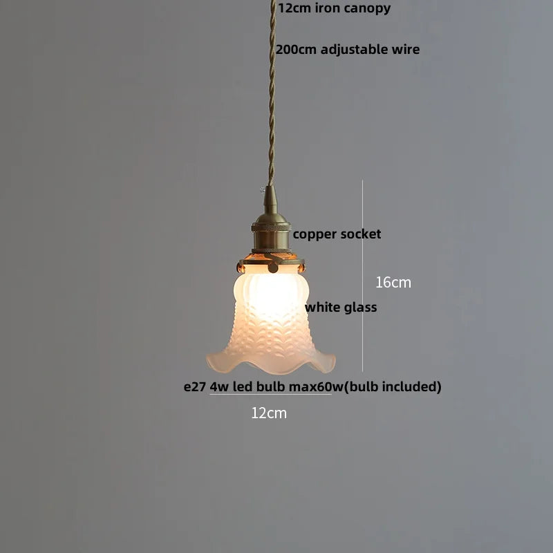 DecorBites™ Green Glass LED Pendant Lights, Adjustable Nordic Modern Hang Lamp for Bedroom, Kitchen, Hotel