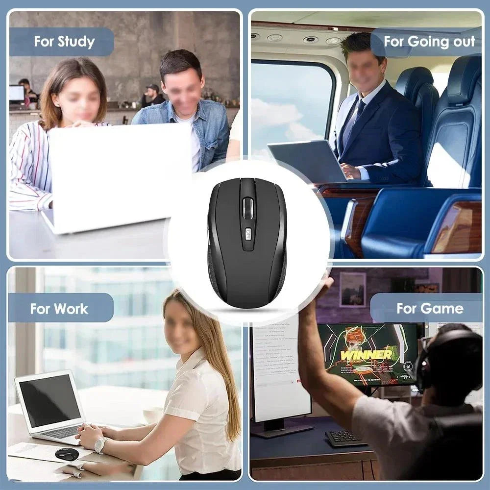 Bluetooth 5.2 Mouse 2.4G Wireless Mouse Dual-Mode Silent Mouse Rechargeable Gaming Mouse 800/1200/1600DPI For PC Computer Laptop