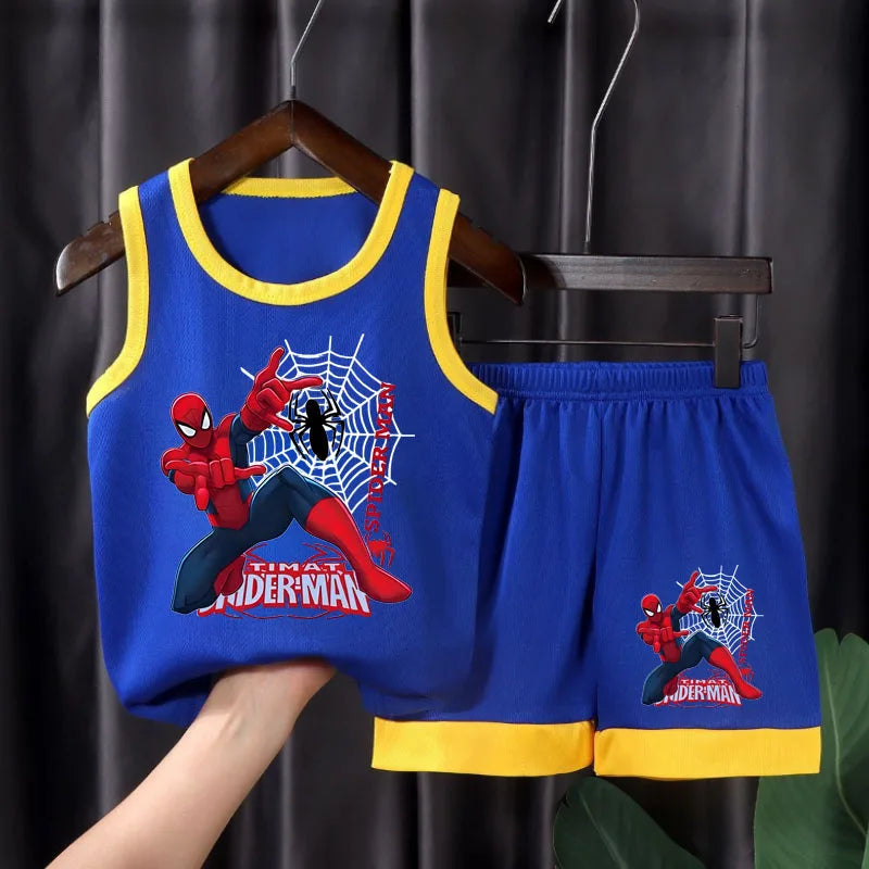 Summer Breathable Comfy Mesh Boys Basketball Clothes Sets Kids Casual