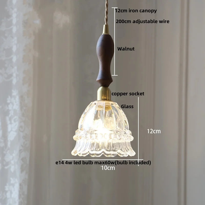 DecorBites™ Glass LED Pendant Lamp, Modern Nordic Style, Adjustable 2m Wire, Copper Socket