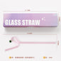 DecorBites™ Glass Flower Handle Stir Bar for Coffee Cocktails Mixology and Home Parties