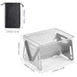 Camping Wood Burning Stove with Grill Plate Outdoor Portable Folding