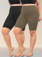 2 Pack Plus Size Biker Shorts for Women High Waisted Super Soft