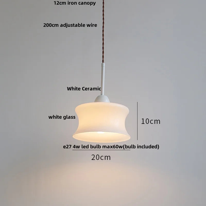 DecorBites™ Glass LED Pendant Lamp | Adjustable Nordic Hanging Light