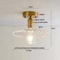 DecorBites™ Green Flower Glass LED Ceiling Light Fixture - Nordic Modern Design