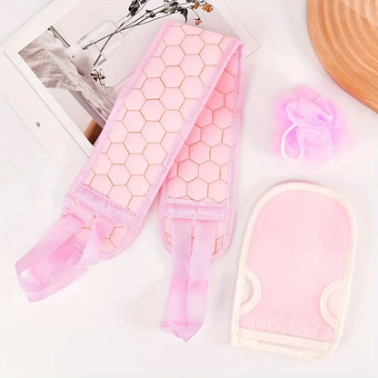 3pcs/set Body Cleaning Washcloth Bathroom Shower Ball Back Scrubber