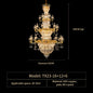 DecorBites™ Luxe Crystal Chandelier: Elegant Copper Living Room Dining Candle Light