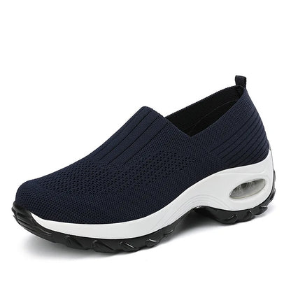 Breathable Mesh Slip-On Sports Shoes Comfortable Thick Bottom