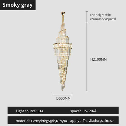 DecorBites™ K9 Deluxe Crystal Pendant Chandelier: Dazzling LED Ceiling Light for Modern Elegance