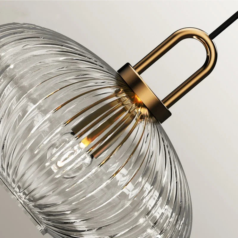 DecorBites™ Japanese Glass Pendant Light: Modern Nordic LED Hanging Lamp for Bedroom Home Décor