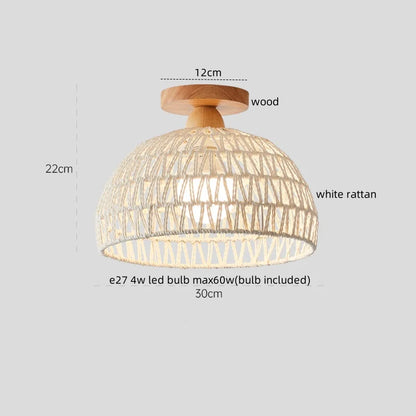 DecorBites™ Glass LED Ceiling Lamp Copper Walnut Modern Living Room Lighting Fixtures